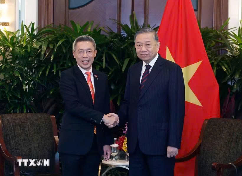 Tổng Bí thư, Chủ tịch nước Tô Lâm tiếp lãnh đạo các doanh nghiệp và tổ chức tài chính lớn của Singapore